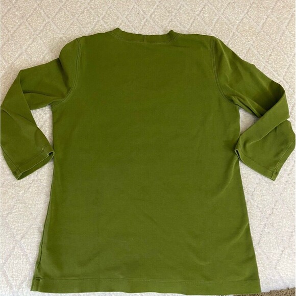 Preswick & Moore Women’s Lightweight Green Stretch Top  Size Petite Medium - Picture 9 of 14